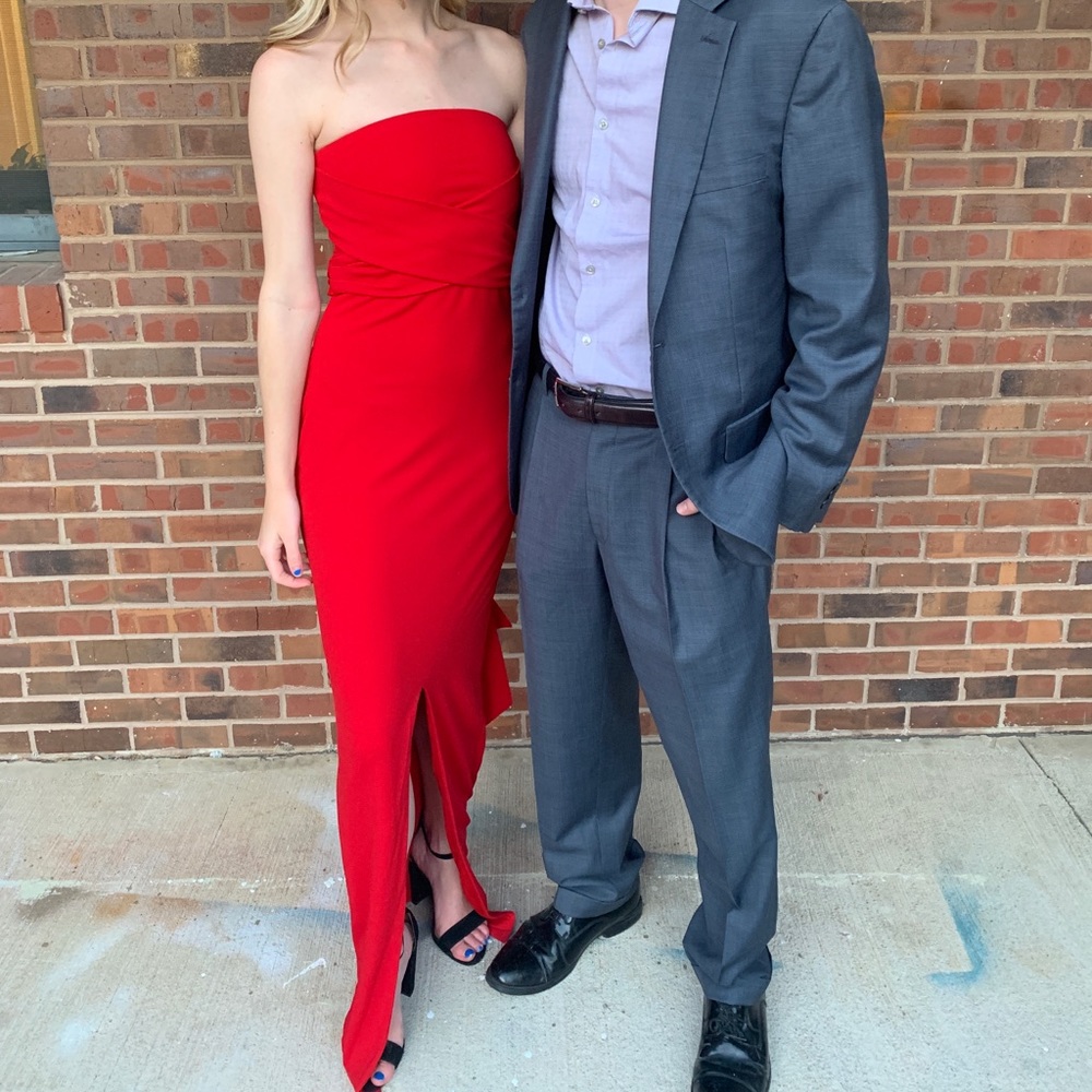 Lulus Own the Night Red Strapless Maxi Dress